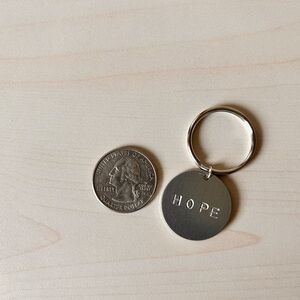 Silver HOPE Keychain